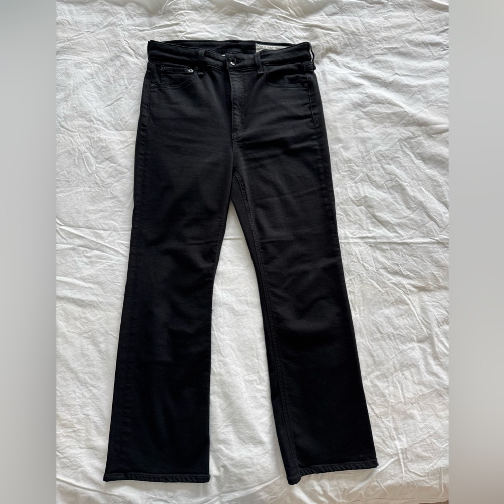 Rag & Bone,  Nina High Rise Ankle Flare, Black, size 28